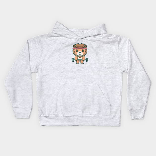 CUTE LION Kids Hoodie by BERKAH SERAWUNG